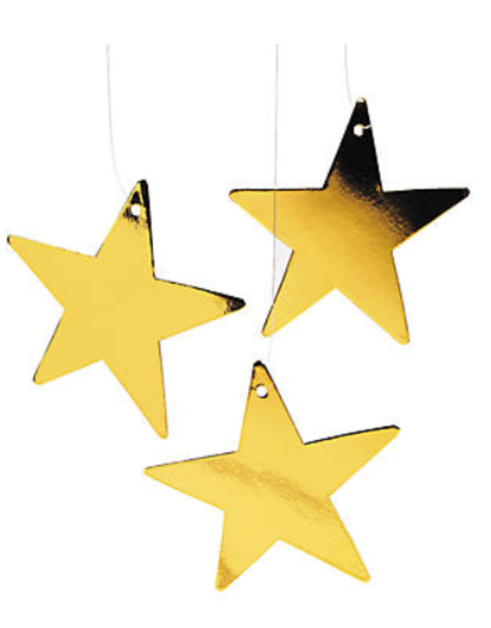 CARDBOARD STAR - GOLD 5" - 12 PACK