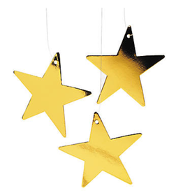 CARDBOARD STAR - GOLD 5" - 12 PACK