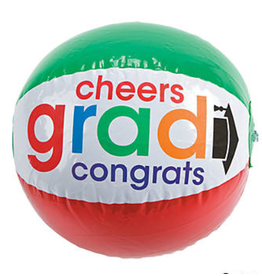 GRAD CHEERS BEACH BALL 5"