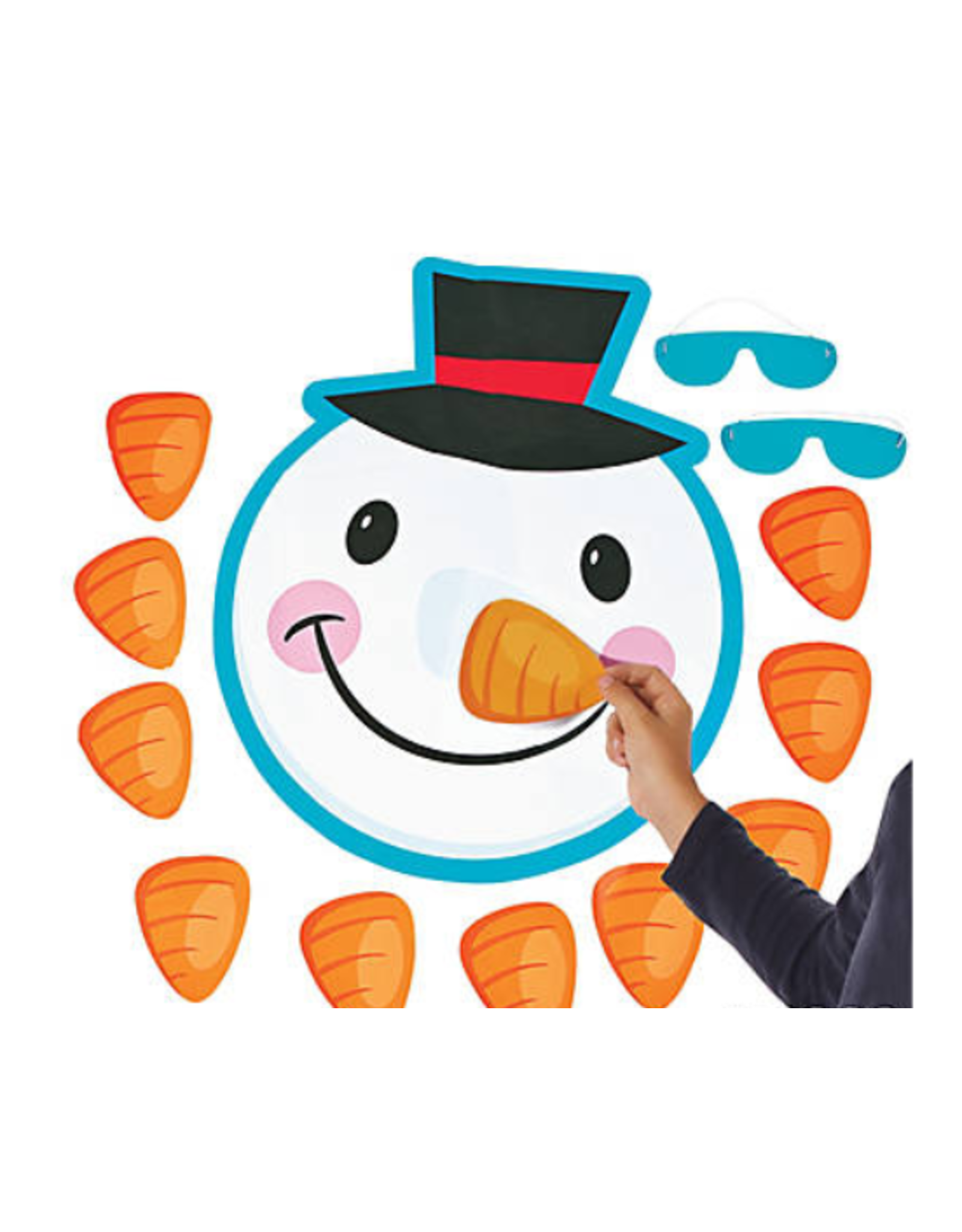 PIN NOSE ON SNOWMAN