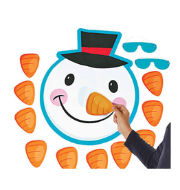 PIN NOSE ON SNOWMAN