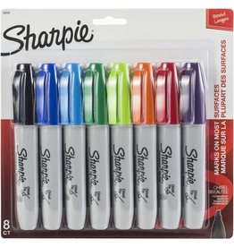 MARKER: SHARPIE CHISEL POINT ASSORTED COLORS  8PK