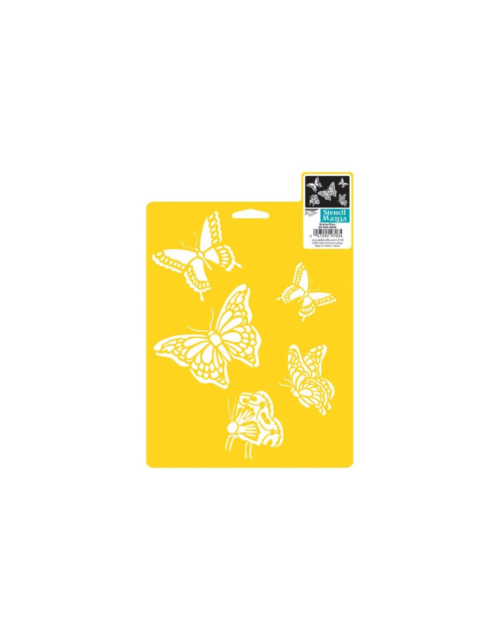 STENCIL -  BUTTERFLYS 7"X10"