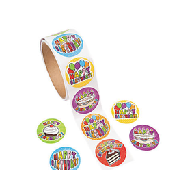 STICKERS ROLL: BIRTHDAY