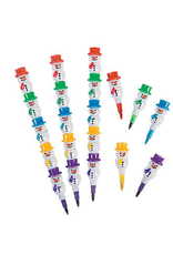 STACKABLE SNOWMAN CRAYONS 12PCS
