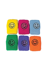 WRIST BAND SMILE FACE 12/PCKG