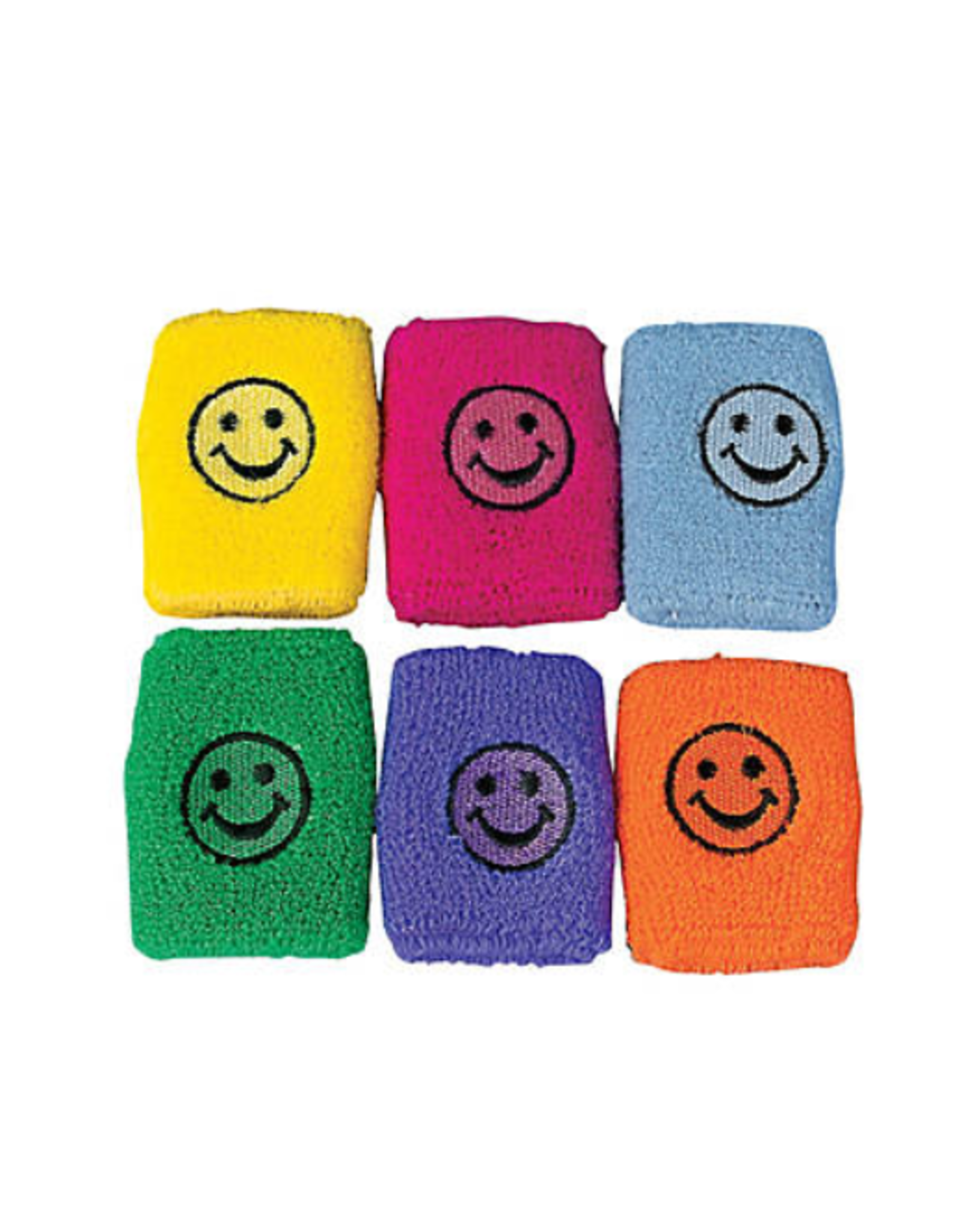 WRIST BAND SMILE FACE 12/PCKG
