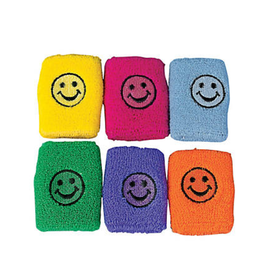 WRIST BAND SMILE FACE 12/PCKG