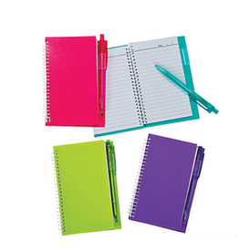 NEON NOTEBOOK & PEN SET 12PCS