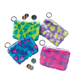 COIN PURSE KEYCHAIN PLUSH SPOTTED