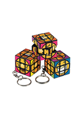 SMILE MAGIC CUBE PUZZLE KEYCHAIN PKG/6PCS