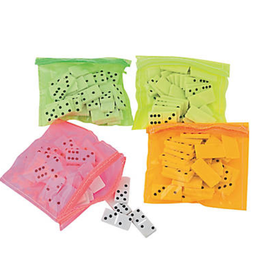 PLASTIC DOMINOES W CASE
