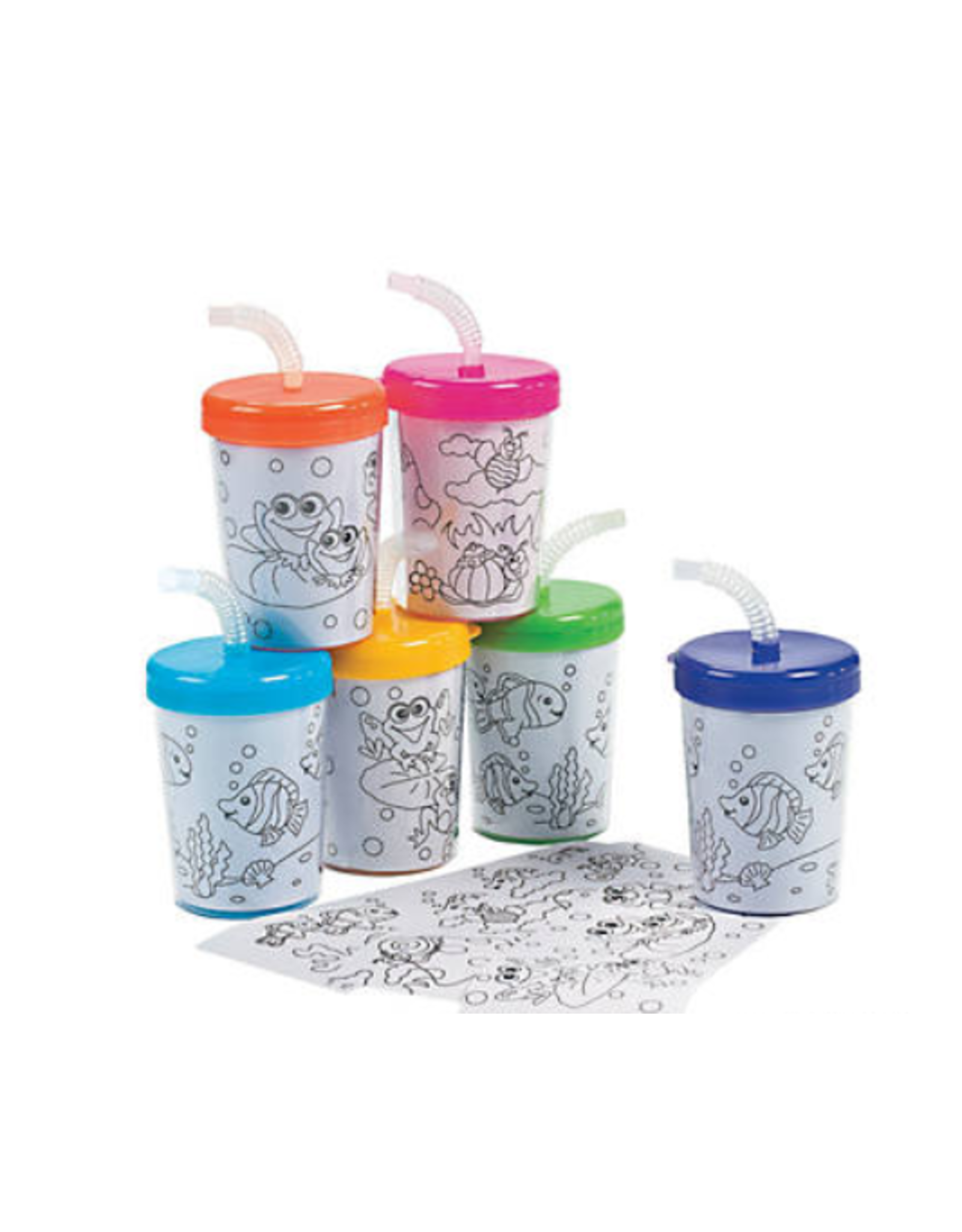 COLOR YOUR OWN SIPPER CUP BOX/12cups