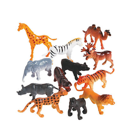 SAFARI ANIMALS - 2'' - 12 PACK