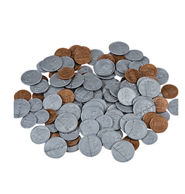 PLASTIC COINS - 144 PACK