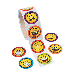 STICKERS ROLL: GOOFY SMILE FACE
