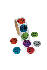 STICKERS ROLL: LASER SMILE FACE 100 STICKERS