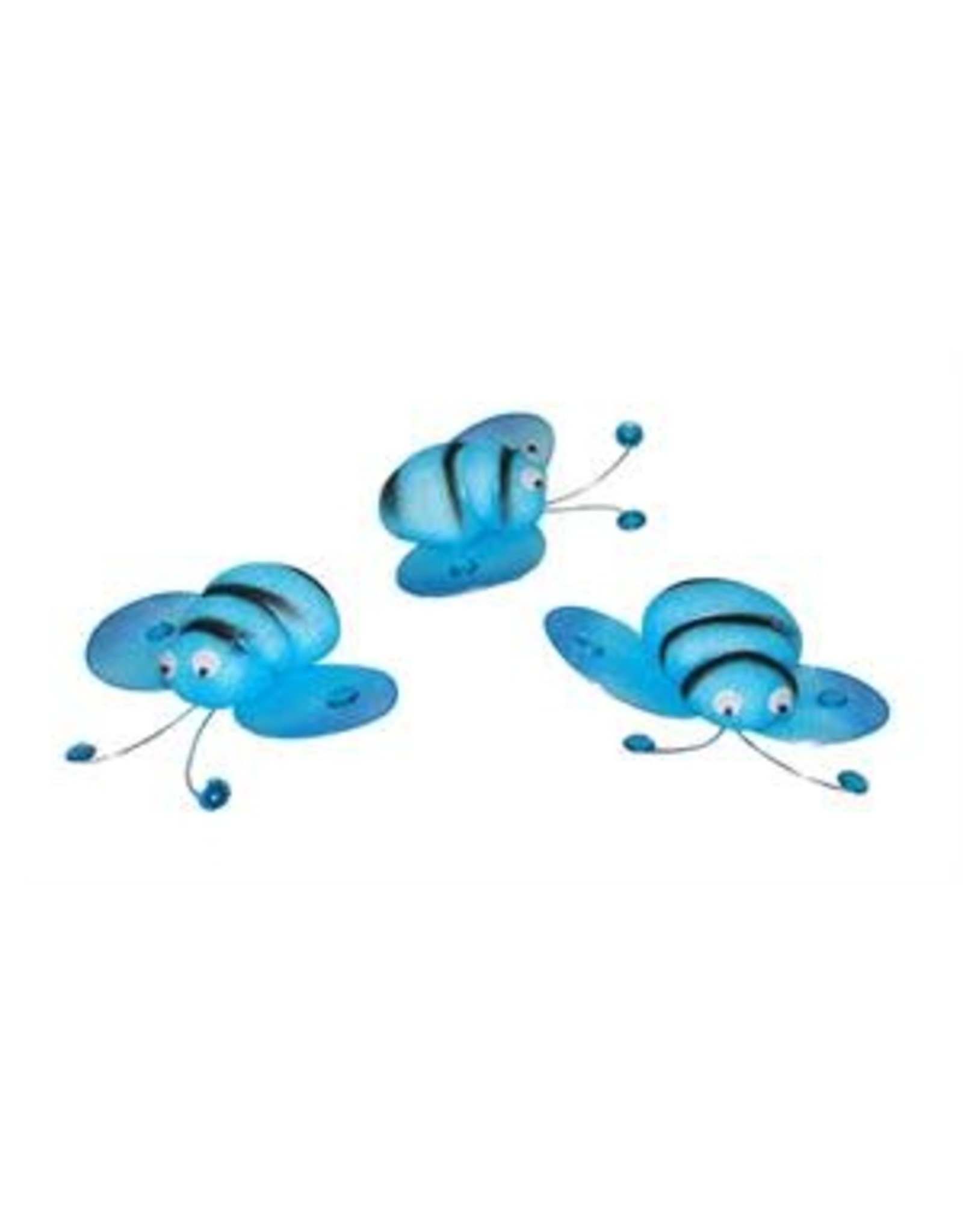 CUTE CHENILLE BEE  6PC  TURQUOISE/BLACK