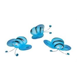 CUTE CHENILLE BEE  6PC  TURQUOISE/BLACK