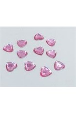 RHINESTONE: PINK HEART 12MM 80 PACK