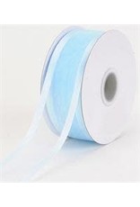 SATIN EDGE RIBBON: LIGHT BLUE 7/8" x 25 YARDS