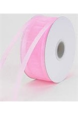 SATIN EDGE RIBBON: LIGHT PINK 7/8" X 25 YARDS