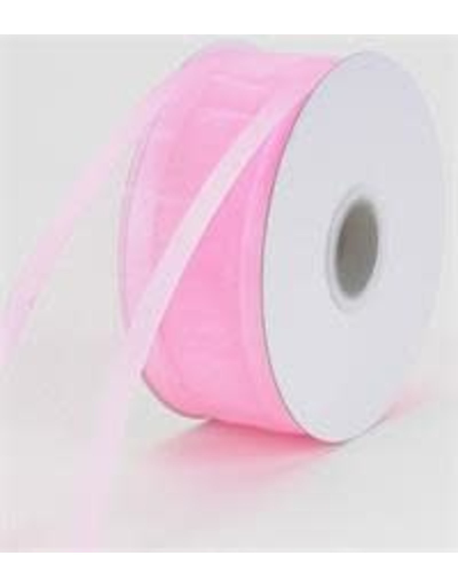 SATIN EDGE RIBBON: LIGHT PINK 7/8" X 25 YARDS