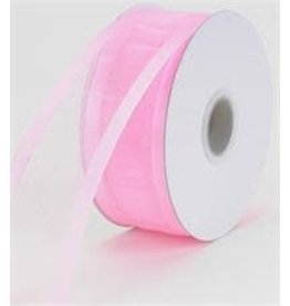 SATIN EDGE RIBBON: LIGHT PINK 7/8" X 25 YARDS