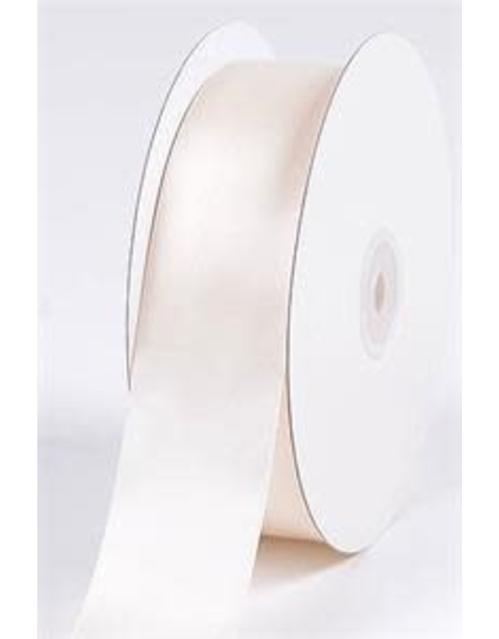 SATIN RIBBON:  WHITE 1/4" X 25 YARDS