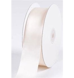 SATIN RIBBON:  WHITE 1/4" X 25 YARDS