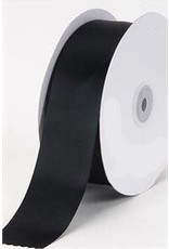 SATIN RIBBON:  BLACK 1/4" X25 YARDS