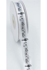 RIBBON: MUSIC NOTES 5/8"x25yrd