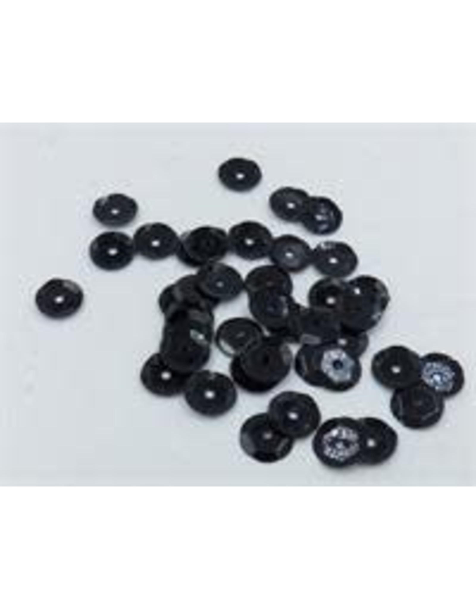 SEQUINS: 8MM BLACK 200PC