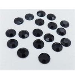 RHINESTONE: ROUND BLACK 14 MM - 60 PACK