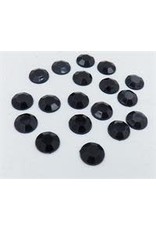 FLAT BACK RHINESTONE: 25MM BLK