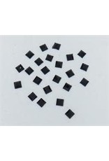 GEM: SQUARE RHINESTONES BLACK 6mm