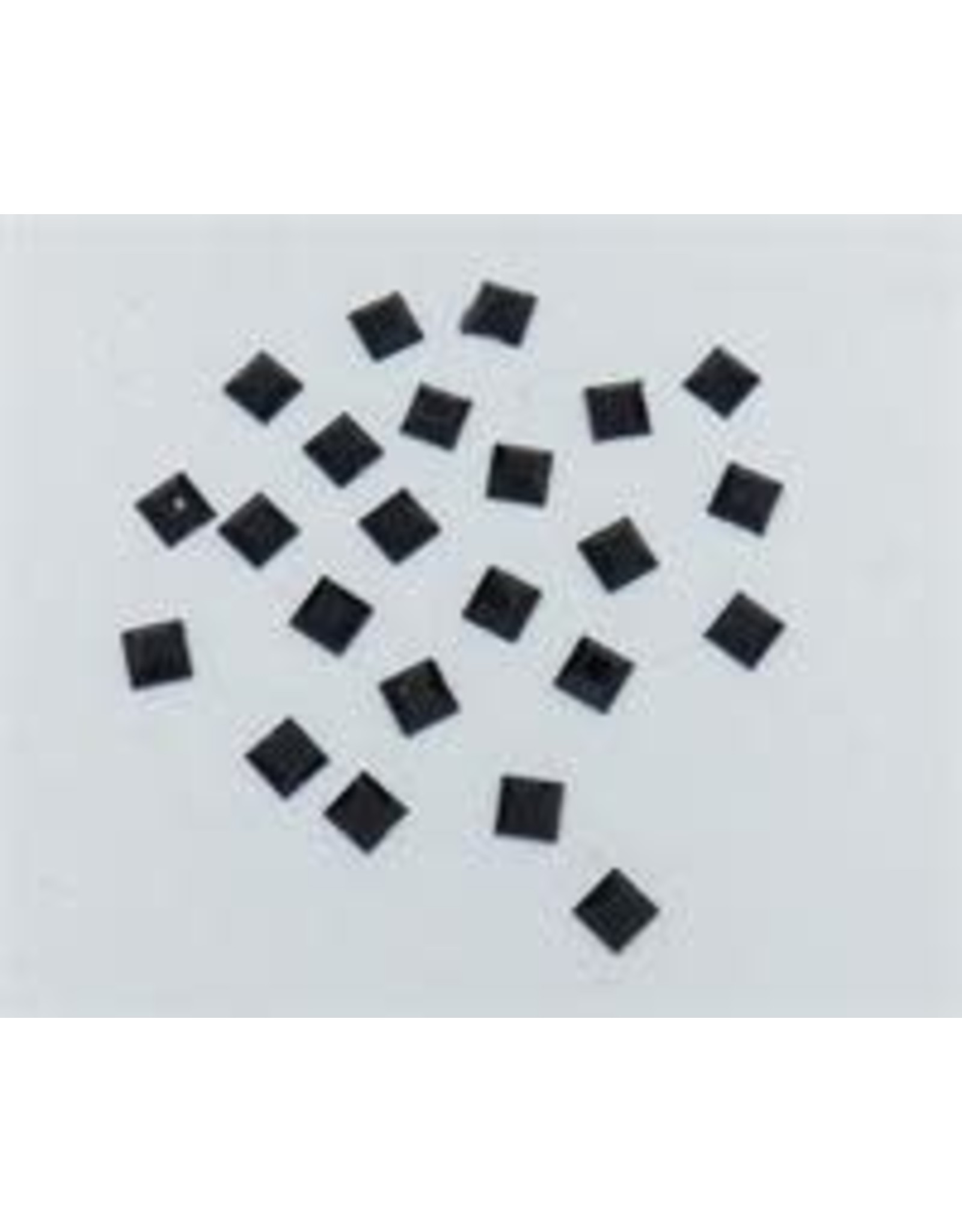 GEM: SQUARE RHINESTONES BLACK 6mm