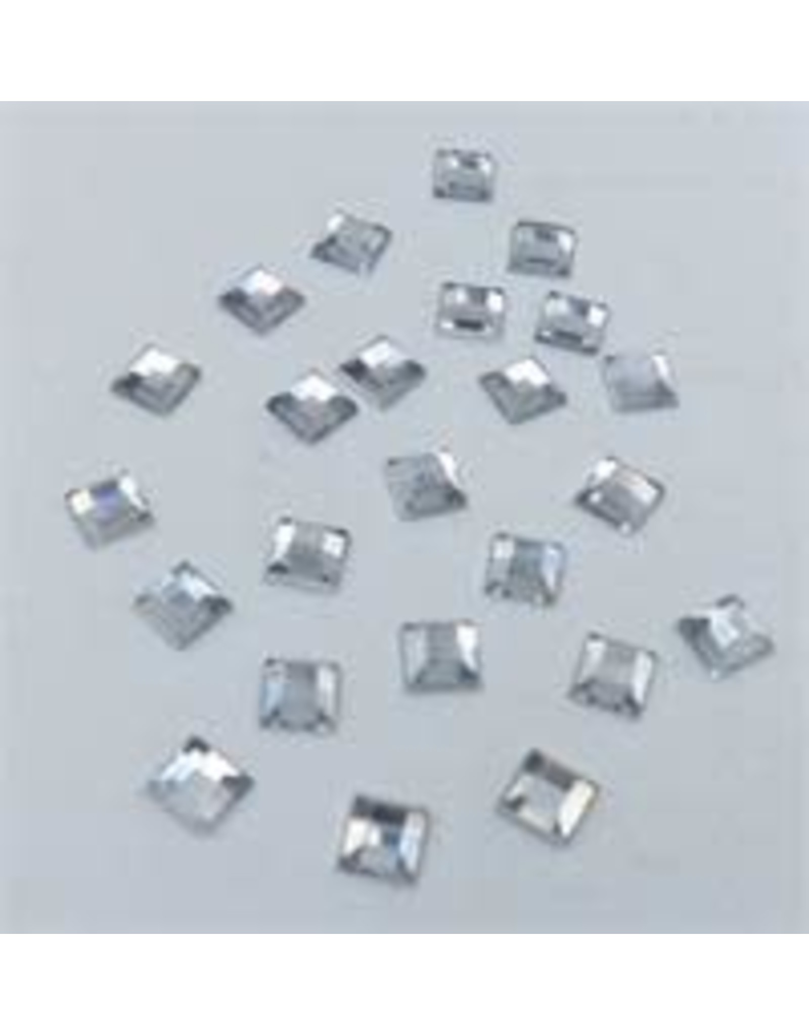 RHINESTONE: SQUARE CLEAR 6MMX6MM - 300 PACK