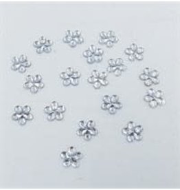 RHINESTONE: FLAT BACK FLOWERS CLEAR 21MM  30 PACK