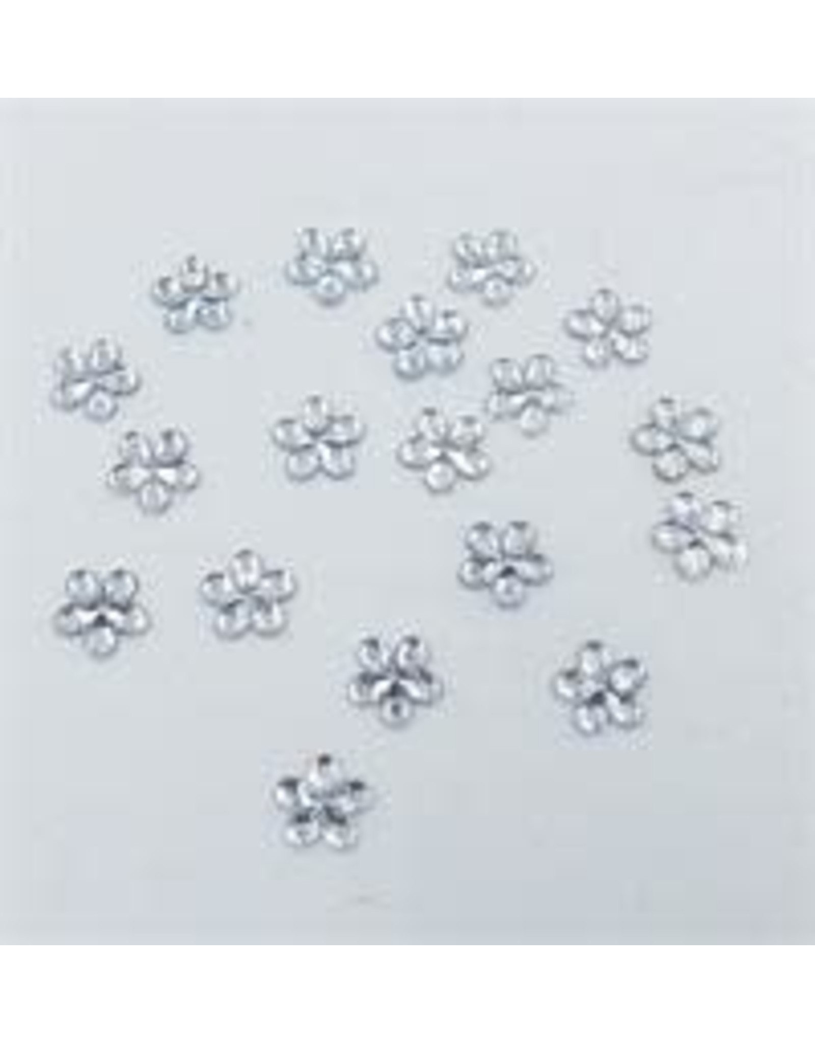 RHINESTONE: FLAT BACK FLOWERS  CLEAR 11MM  200 PACK