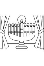 SAND ART CARD -  MENORAH