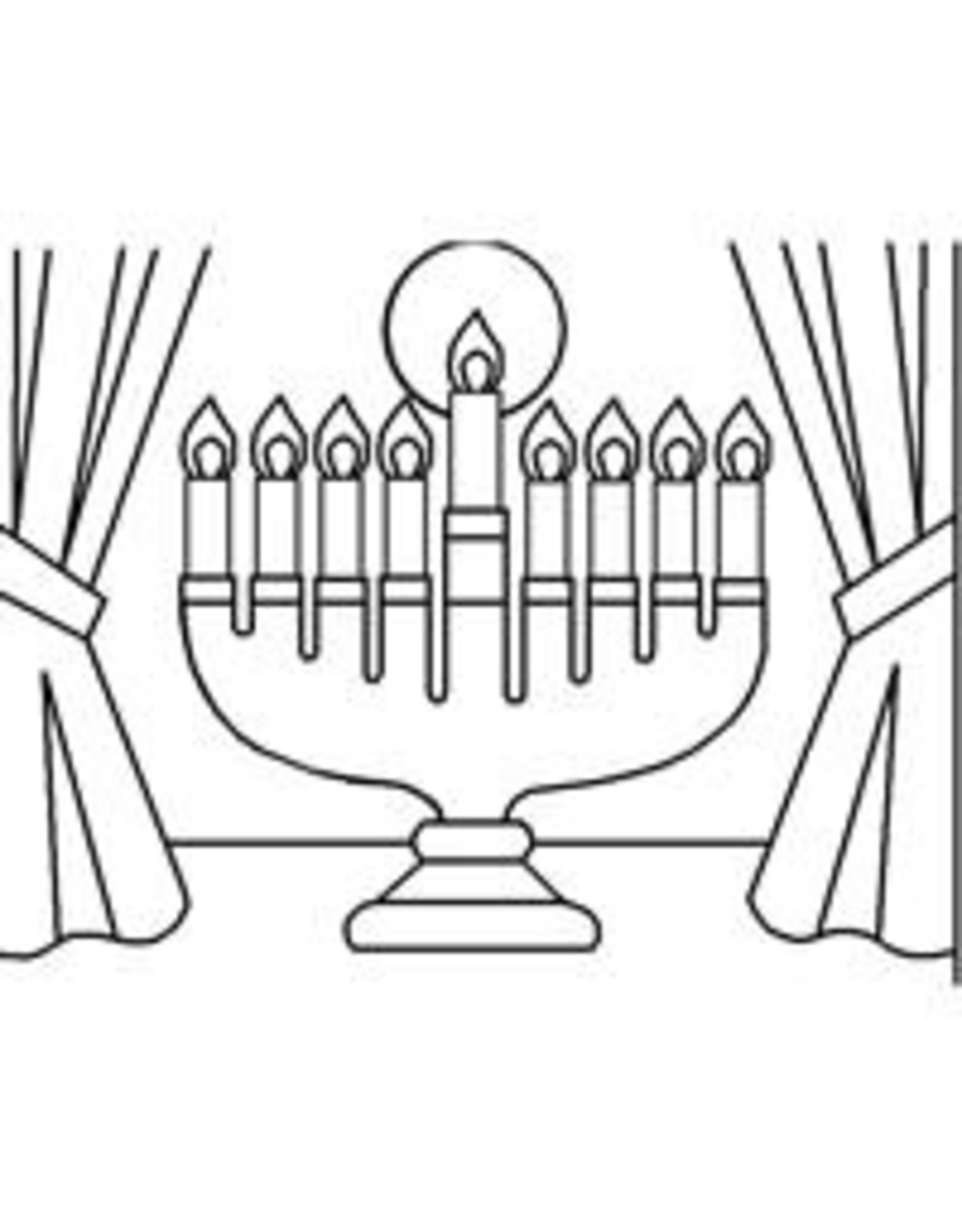 SAND ART CARD -  MENORAH