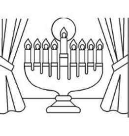SAND ART CARD -  MENORAH