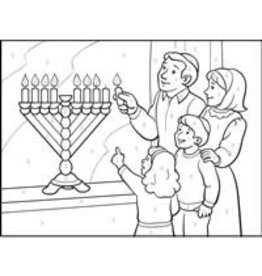CANVAS PAINT BY NUMBER: CHANUKAH MENORAH WITH FAMILY