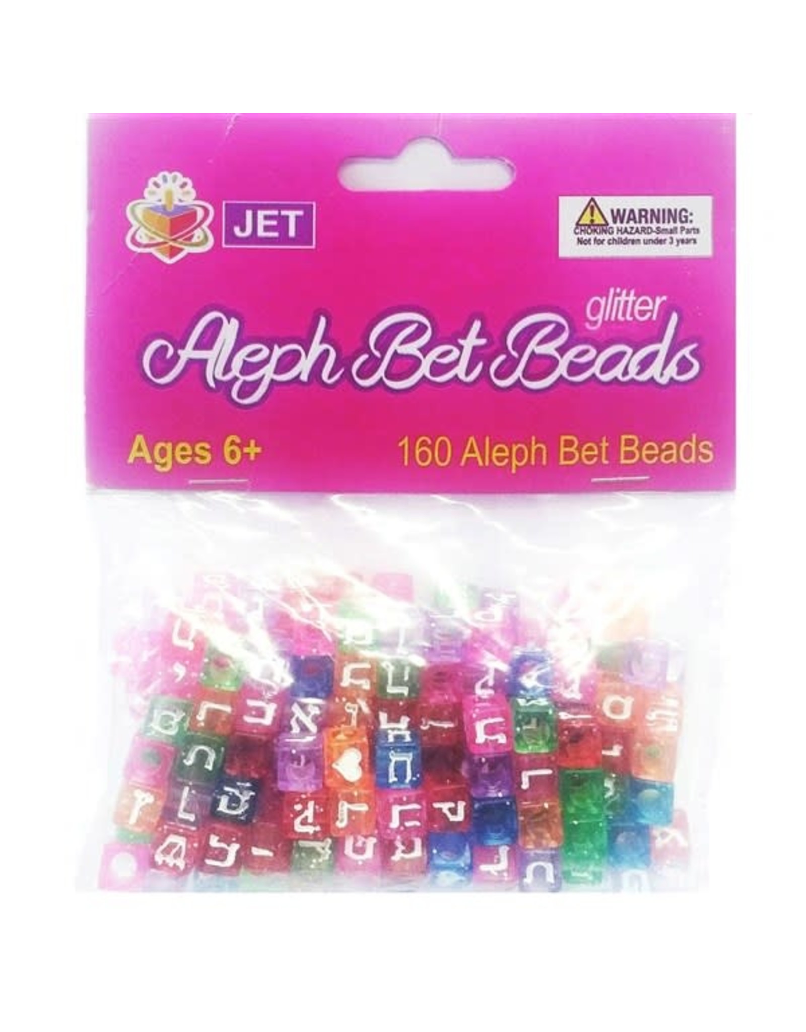ALEF BEIS GLITTER BEADS - 160 PACK