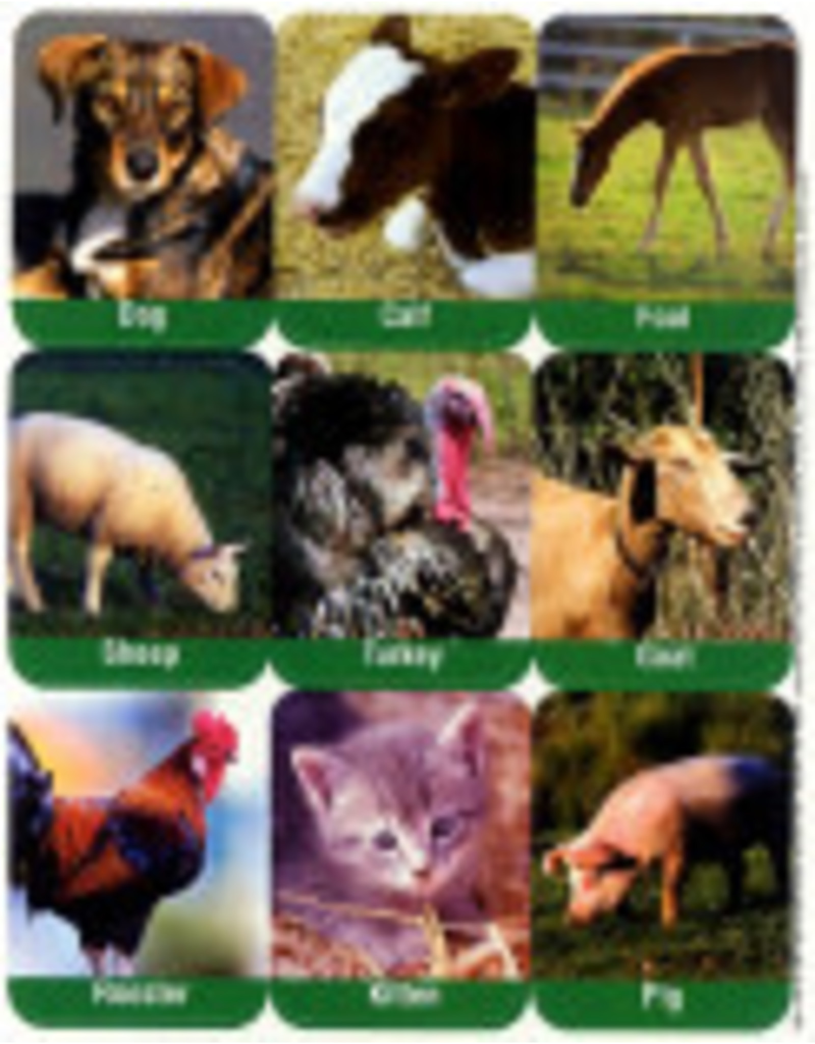 EUREKA STICKERS: GIANT FARM ANIMALS