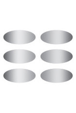 EUREKA SCRATCH OFF STICKERS: OVAL SILVER - 180 STICKERS