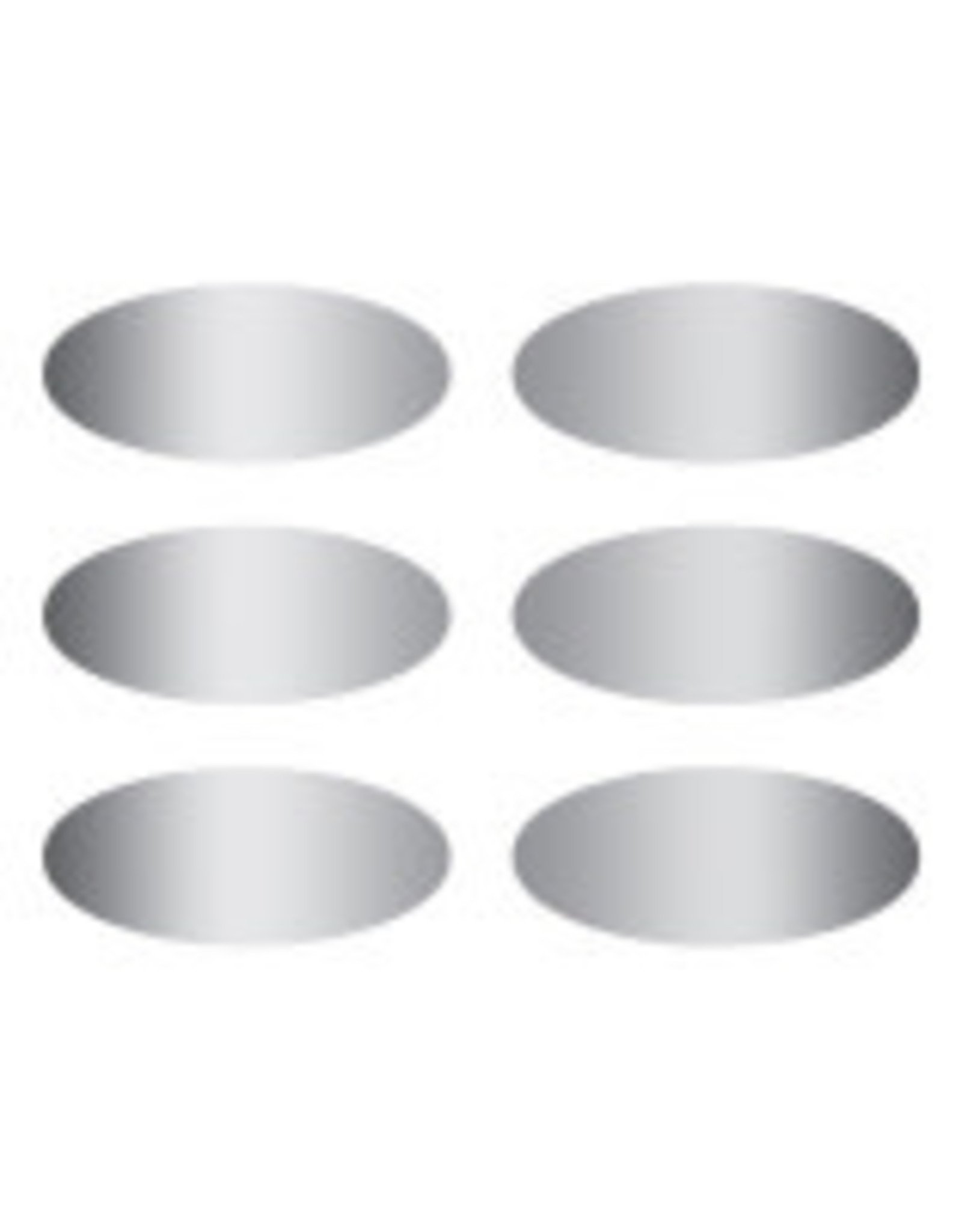 EUREKA SCRATCH OFF STICKERS: OVAL SILVER - 180 STICKERS