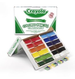 CRAYOLA CLASSPACK: COLORED PENCILS 240 PACK 12 COLORS AND 12 SHARPENERS