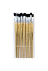 BRUSH: FLAT EASEL LONG HANDLE 1/2"